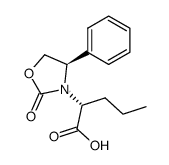 (αR,4R)-2-氧代-4-苯基-α-丙基-3-恶唑烷乙酸 结构式