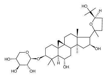 环黄芪醇3-O-β-D-吡喃木糖苷 结构式