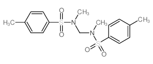 N,N'-亚甲基双[N,4-二甲基苯磺酰胺] 结构式