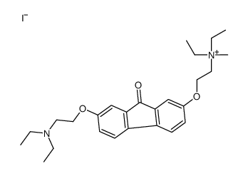 Ethanaminium, 2-[[7-[2-(diethylamino)ethoxy]-9-oxo-9H-fluoren-2-yl]oxy]-N,N-diethyl-N-methyl-, iodide (1:1) 结构式