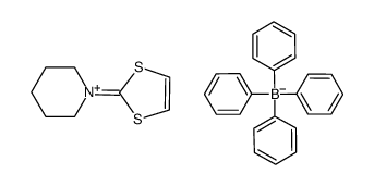 1-(1,3-二硫杂环戊二烯-2-亚基)哌啶鎓四苯硼酸盐 结构式