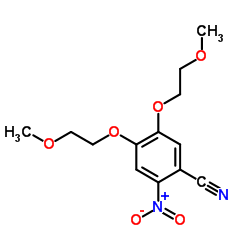 2-硝基-4,5-二-(2-甲氧基乙氧基)苯甲腈 结构式