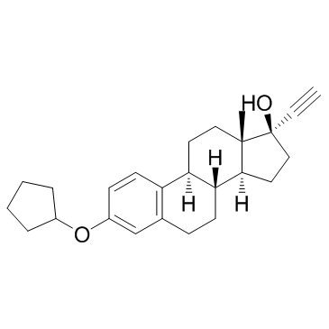炔雌醇环戊醚 结构式