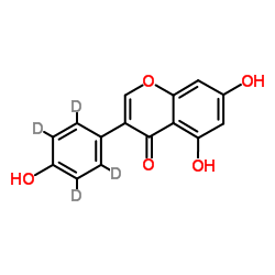 金雀异黄酮-D4 结构式