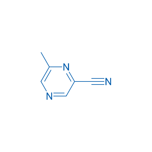 6-甲基吡嗪-2-甲腈 结构式