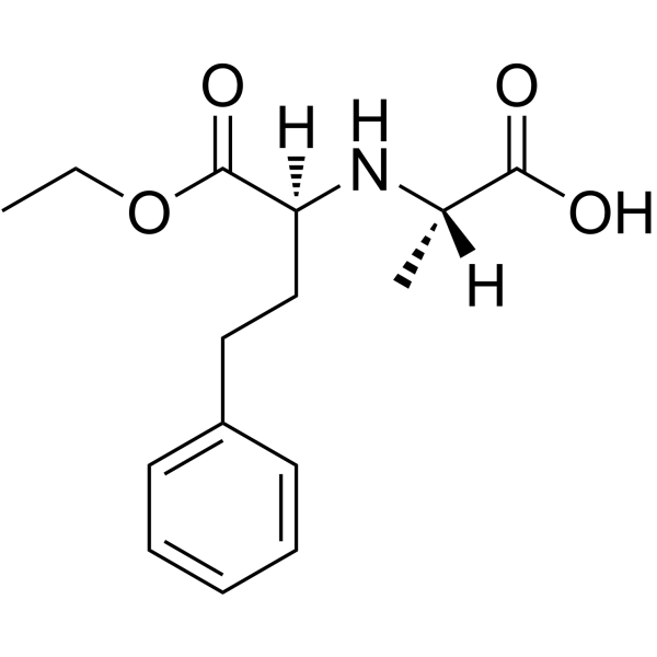 N-[1-(S)-乙氧羰基-3-苯丙基]-L-丙氨酸 结构式