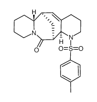 6,13-Methano-12H-dipyrido[1,2-a:3',2'-e]azocin-12-one, 1,2,3,4,6,6a,7,8,9,10,13,13a-dodecahydro-1-[(4-methylphenyl)sulfonyl]-, (6R,6aR,13S,13aS)- 结构式