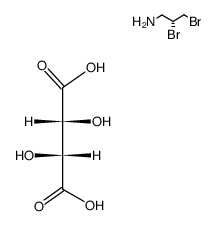 (2R,3R)-2,3-二羟基丁二酸-(2R,3R)-2,3-二溴-1-丙胺盐 结构式