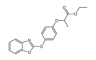 Propanoic acid, 2-[4-(2-benzoxazolyloxy)phenoxy]-, ethyl ester 结构式