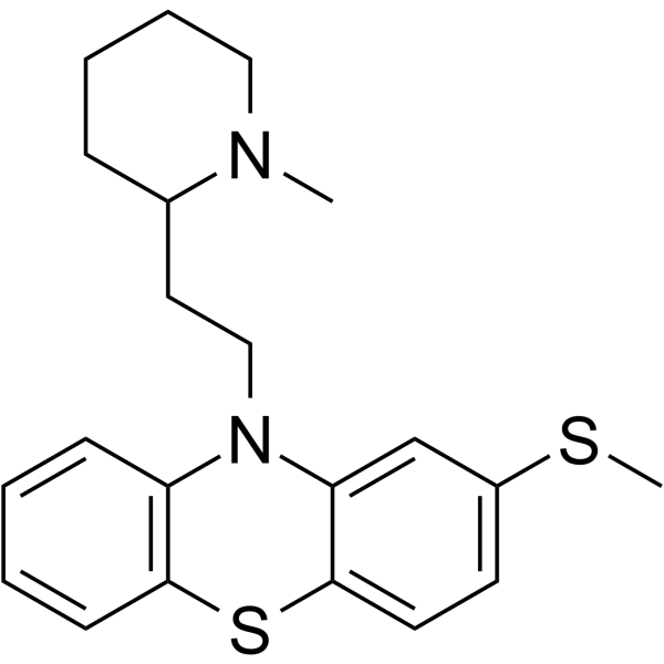 试剂Thioridazine(储存“-20℃”；运输“冰袋”) 结构式