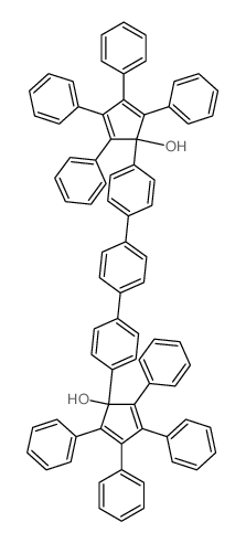 1,1'-[1,1':4',1''-三联苯]-4,4''-二基双[2,3,4,5-四苯基-2,4-环戊二烯-1-醇] 结构式