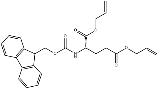 L-Glutamic acid, N-[(9H-fluoren-9-ylmethoxy)carbonyl]-, 1,5-di-2-propen-1-yl ester 结构式