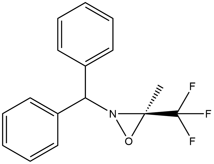 Oxaziridine, 2-(diphenylmethyl)-3-methyl-3-(trifluoromethyl)-, (2R,3R)-rel- 结构式