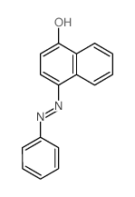 4-(苯基偶氮)-1-萘酚 结构式