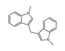 1,1'-二甲基-3,3'-亚甲基二吲哚 结构式