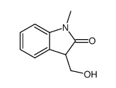 1,3-二氢-3-(羟甲基)-1-甲基-2H-吲哚-2-酮 结构式
