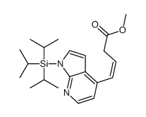 (E)-Methyl 4-(1-(triisopropylsilyl)-1H-pyrrolo[2,3-b]pyridin-4-yl)but-3-enoate 结构式