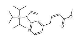(E)-Methyl 4-(1-(triisopropylsilyl)-1H-pyrrolo[2,3-b]pyridin-4-yl)but-2-enoate 结构式
