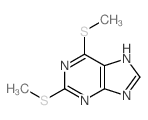 2,6-双(甲基硫代)-9H-嘌呤 结构式