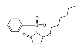1-(苯磺酰基)-5-己氧基吡咯烷-2-酮 结构式