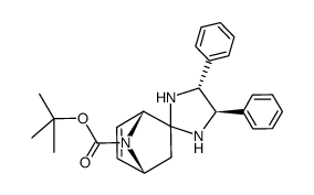 螺[(2-exo)-7-氮杂双环[2.2.1]庚-5-烯-2,2'-咪唑烷]-7-羧酸,4',5'-二苯基-,1,1-二甲基乙酯,(1α,2β,4α,4'R,5'R)- 结构式