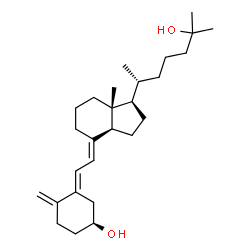 (5E,7E)-9,10-裂胆甾-5,7,10(19)-三烯-3β,25-二醇 结构式