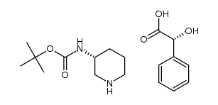 t-butyl (R)-piperidin-3-ylcarbamate R-mandelate 结构式