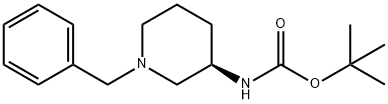 (R)-1-苄基-3-N-Boc-氨基哌啶 结构式