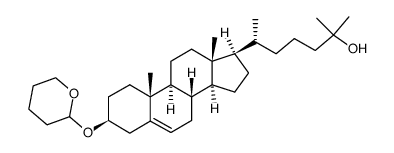 胆甾-5-烯-3β,25-二醇 3-四氢吡喃-2-基醚 结构式