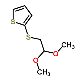 2-(2,2-二甲氧基乙硫基)噻吩 结构式