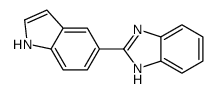 2-(1H-吲哚-5-基)-1H-苯并咪唑 结构式