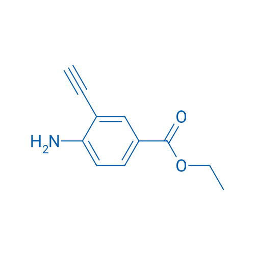 4-氨基-3-乙炔基苯甲酸乙酯 结构式