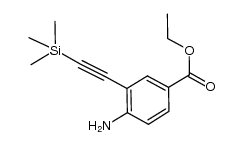 4-氨基-3-[2-(三甲基硅基)乙炔基]苯甲酸乙酯 结构式