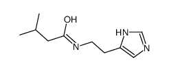 N-[2-(1H-咪唑-5-基)乙基]-3-甲基-丁酰胺 结构式
