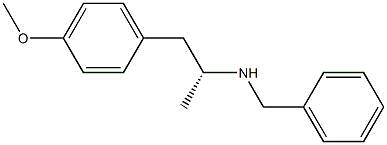 (R)-4-甲氧基-α-甲基-N-苄基苯乙胺 结构式