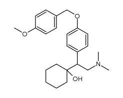 Cyclohexanol, 1-[2-(dimethylamino)-1-[4-[(4-methoxyphenyl)methoxy]phenyl]ethyl]- 结构式