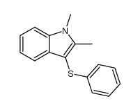 1,2-二甲基-3-(苯硫基)吲哚 结构式
