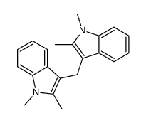3-[(1,2-二甲基吲哚-3-基)甲基]-1,2-二甲基吲哚 结构式