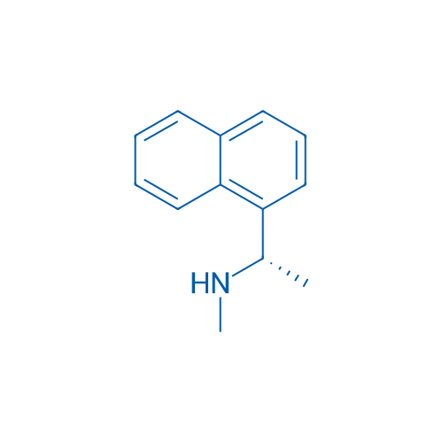 (S)-()-N-甲基-1-(1-萘基)乙基胺 结构式