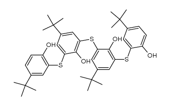 Phenol, 2,2'-thiobis[4-(1,1-dimethylethyl)-6-[[5-(1,1-dimethylethyl)-2-hydroxyphenyl]thio]- 结构式