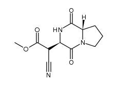(3R,8aS)-α-氰基八氢-1,4-二氧代吡咯并[1,2-a]吡嗪-3-乙酸甲酯 结构式