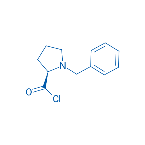(R)-1-苄基-吡咯烷-2-羰酰氯 结构式