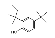 4-叔丁基-2-(1,1-二甲基丙基)苯酚 结构式
