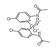 二氯二(5-氯-2-氨基吡啶基乙酰胺)合钴 结构式