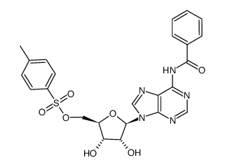 5'-O-对甲苯磺酰基-N6-苯甲酰基腺苷 结构式