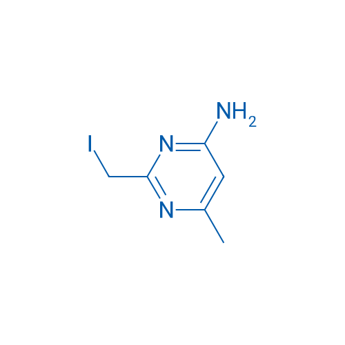 2-(碘甲基)-6-甲基嘧啶-4-胺 结构式