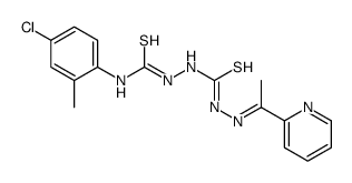 Carbonothioicdihydrazide,2-[[(4-chloro-2-methylphenyl)amino]thioxomethyl]-2'-[1-(2-pyridinyl)ethylidene]-(9CI) 结构式