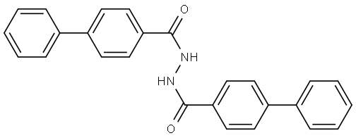 [1,1′-联苯]-4-羧酸, 2-([1,1′-联苯]-4-基羰基)酰肼 结构式