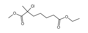 2-氯-2-甲基庚二酸 7-乙酯 1-甲酯 结构式