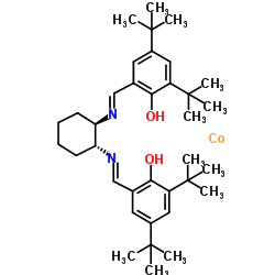 (R,R)-(-)-N,N'-双(3,5-二叔丁基亚水杨基)-1,2-环己二胺钴(II) 结构式